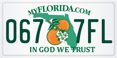 FL license plate 0677FL
