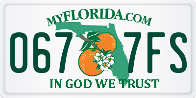 FL license plate 0677FS