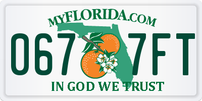 FL license plate 0677FT