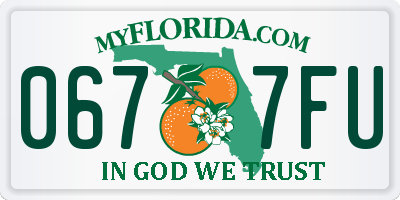 FL license plate 0677FU
