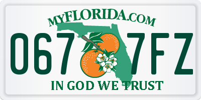 FL license plate 0677FZ