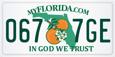 FL license plate 0677GE