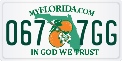 FL license plate 0677GG