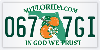 FL license plate 0677GI