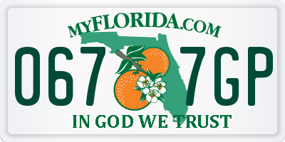 FL license plate 0677GP