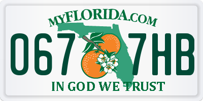 FL license plate 0677HB