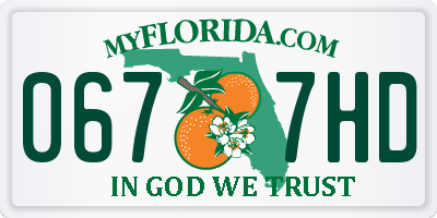 FL license plate 0677HD