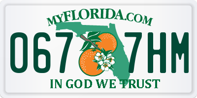 FL license plate 0677HM