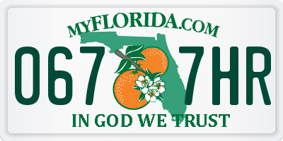 FL license plate 0677HR
