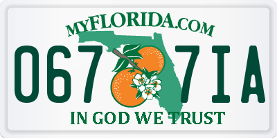 FL license plate 0677IA