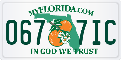 FL license plate 0677IC