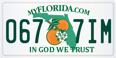 FL license plate 0677IM