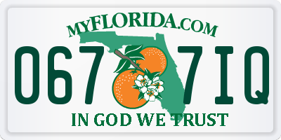 FL license plate 0677IQ