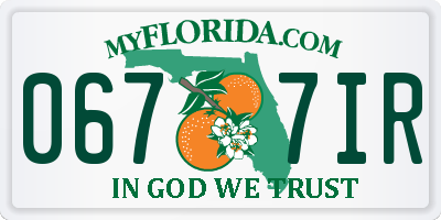FL license plate 0677IR