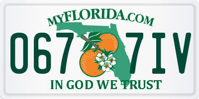 FL license plate 0677IV
