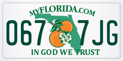 FL license plate 0677JG