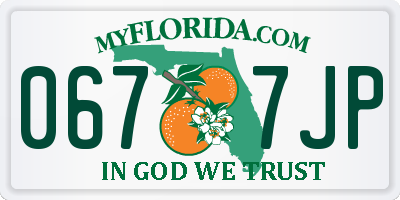 FL license plate 0677JP