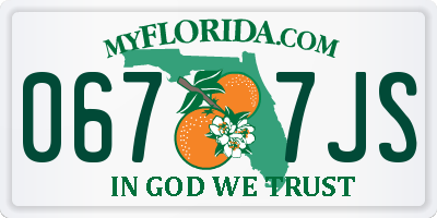 FL license plate 0677JS