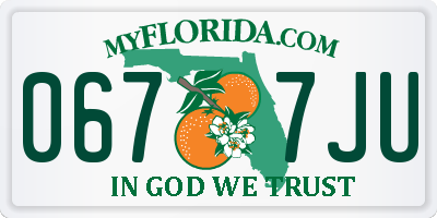 FL license plate 0677JU