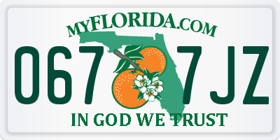 FL license plate 0677JZ