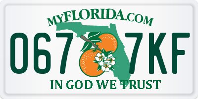 FL license plate 0677KF