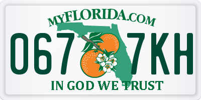 FL license plate 0677KH