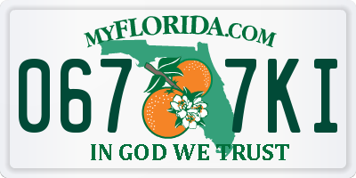 FL license plate 0677KI