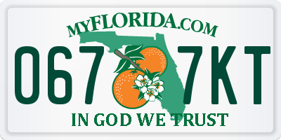 FL license plate 0677KT