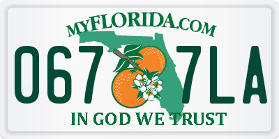 FL license plate 0677LA