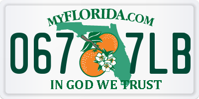FL license plate 0677LB