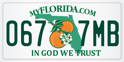 FL license plate 0677MB
