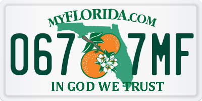 FL license plate 0677MF