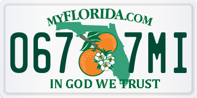 FL license plate 0677MI