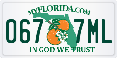FL license plate 0677ML