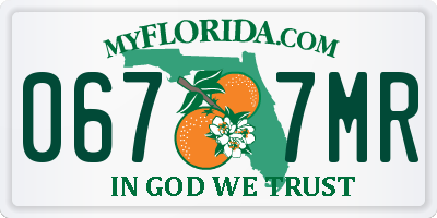 FL license plate 0677MR