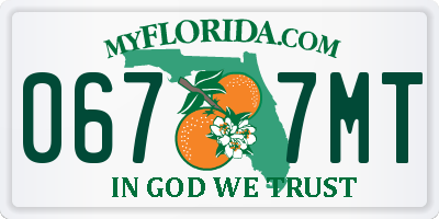 FL license plate 0677MT