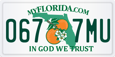 FL license plate 0677MU