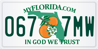 FL license plate 0677MW