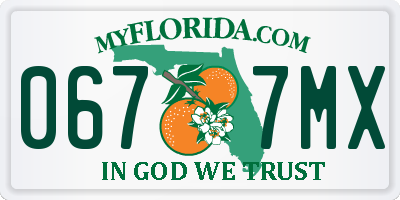 FL license plate 0677MX