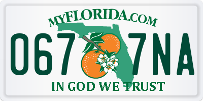 FL license plate 0677NA