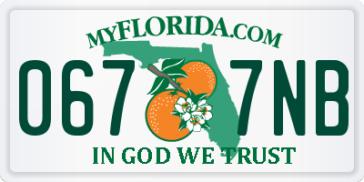 FL license plate 0677NB