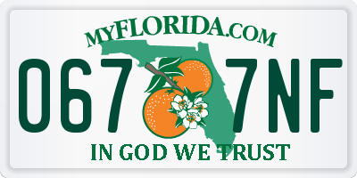 FL license plate 0677NF