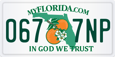 FL license plate 0677NP