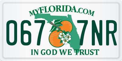 FL license plate 0677NR