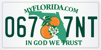FL license plate 0677NT