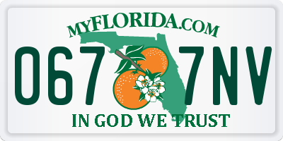 FL license plate 0677NV