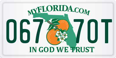 FL license plate 0677OT