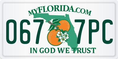 FL license plate 0677PC