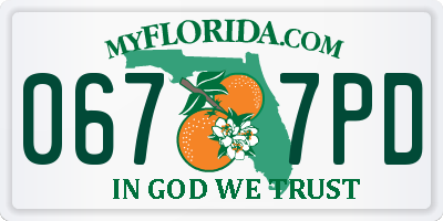 FL license plate 0677PD