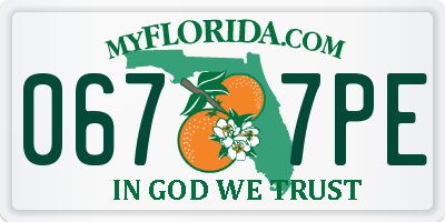 FL license plate 0677PE